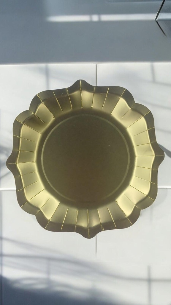 Lot de 10 assiettes gm "rosace" or 28cm