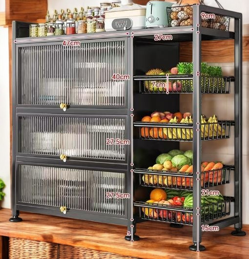 Rangement en métal noir