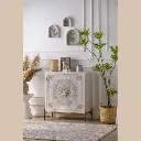 Commode élégance - "mandala blanc"