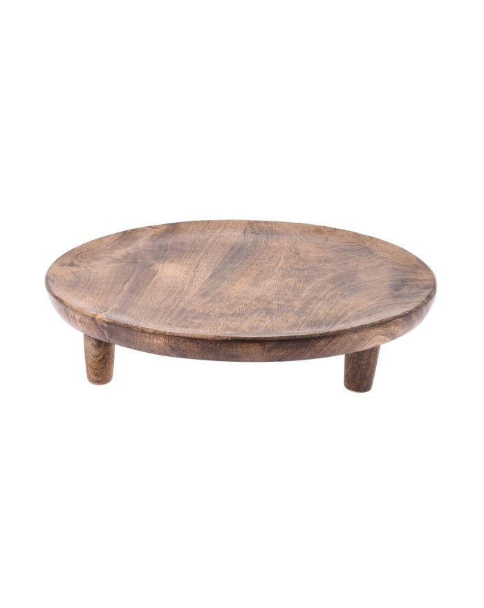 Plateau en bois de manguier - rond - 37 cm