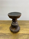 Bougeoir bois foncé 14cm