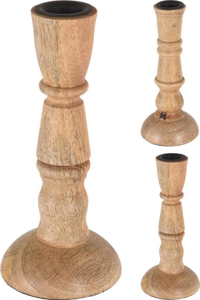Bougeoir 18cm mango bois