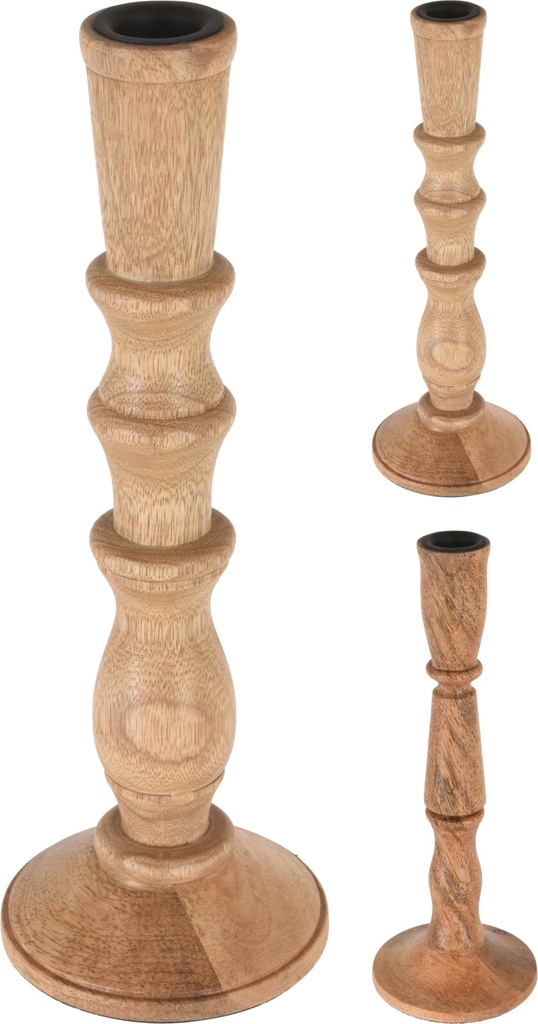 Bougeoir 28cm mango bois