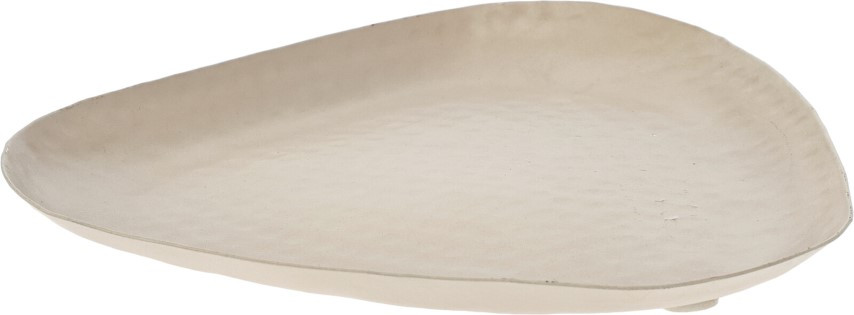 Plateau en finition blanc boue