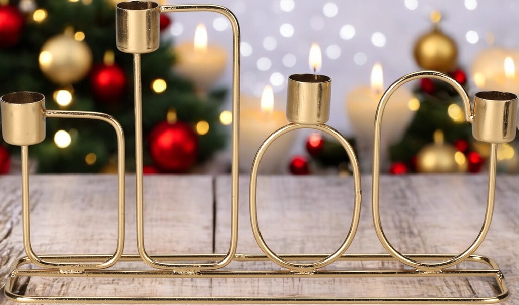 Chandelier dore 27x15cm