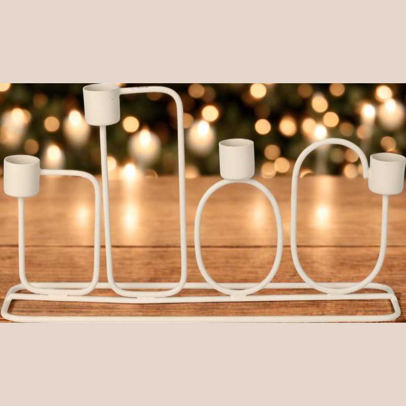 Chandelier metal taupe 27x15cm