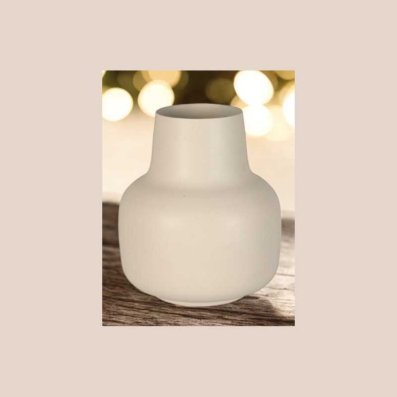 Vase en métal gris chaud 14 cm modèle 2