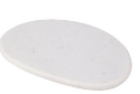 Plateau bougie marbre 24x15cm blanc