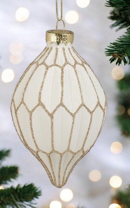 Boule de noel en verre alvéole
