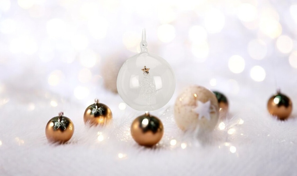 Boule de noël sapin moelleux