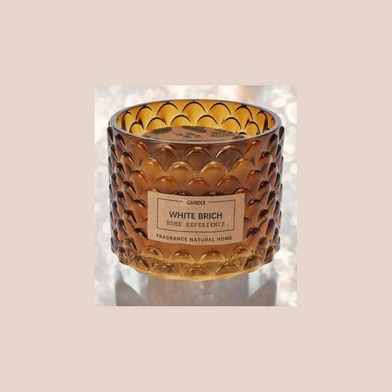 Bougie ambrée parfumée bouleau white brich