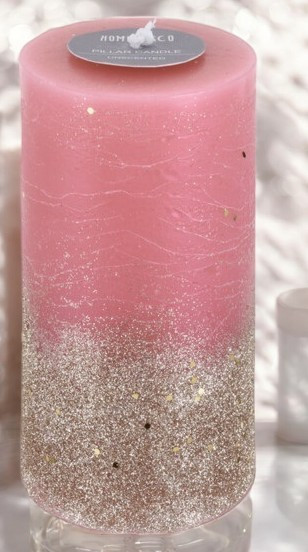 Bougie pilier 7x13cm rose foncé