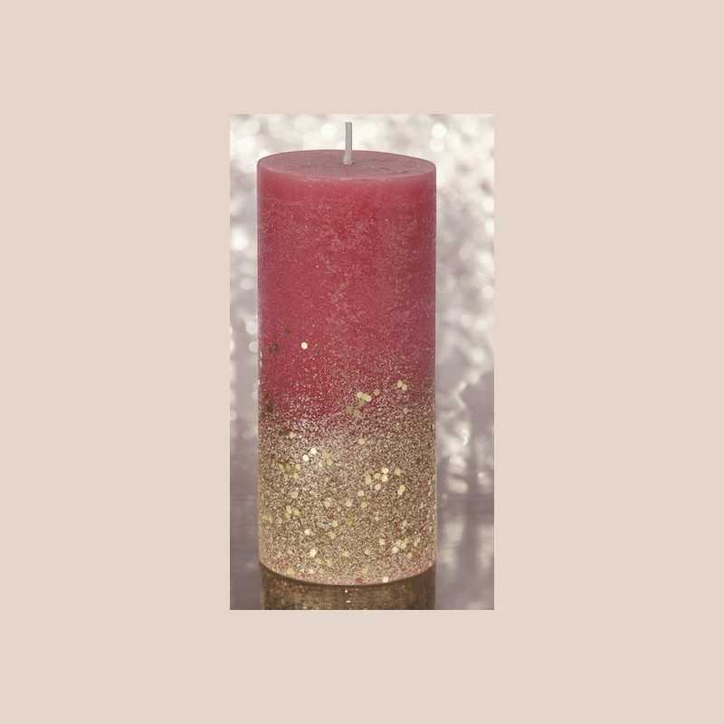 Bougie pilier 5x11cm rose
