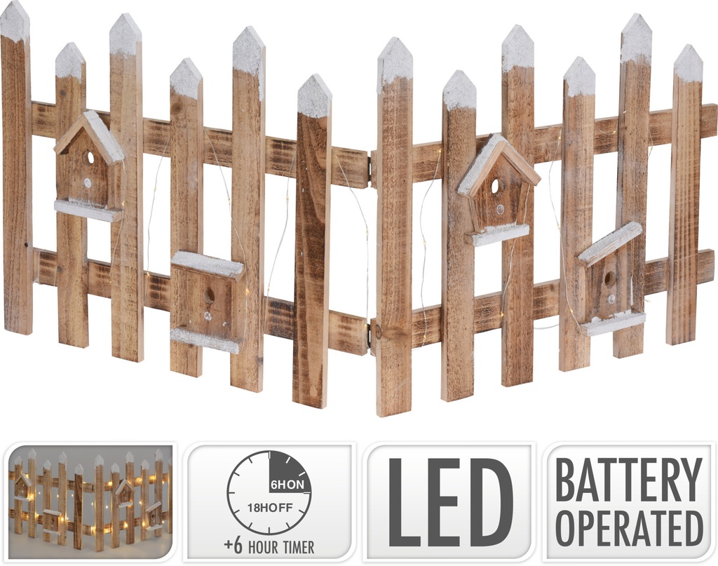 Cloture bois led 98x40cm