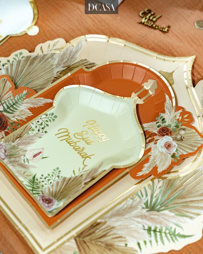 Lot de 10 plats "casablanca" 