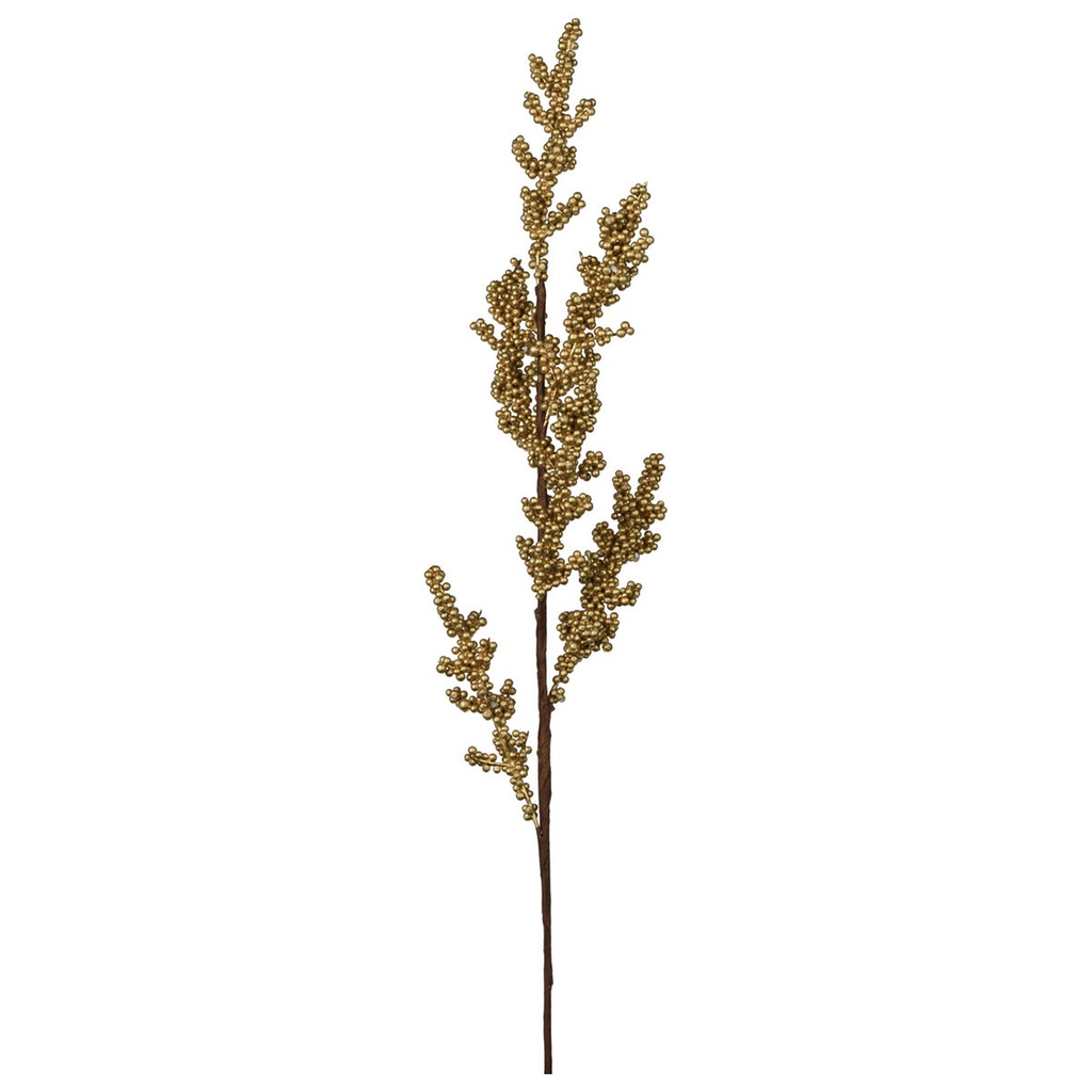 Berries branch gold 72cm