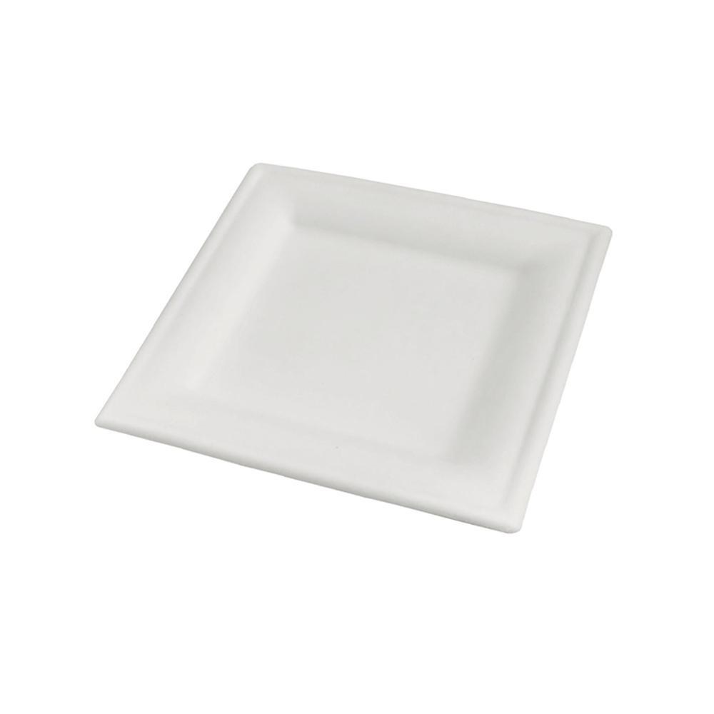 Assiettes canne a sucre carres 20.5cm x 30