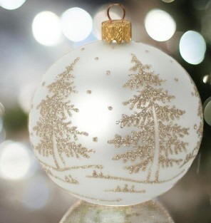 Boule de noël en verre 8 cm modèle 1