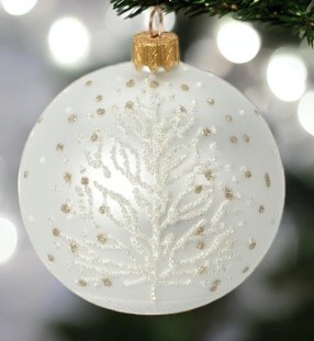 Boule de noël en verre 8 cm modèle 2