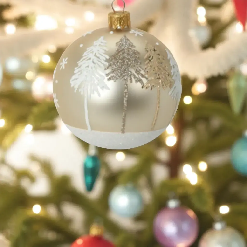 boule noel sapin doré