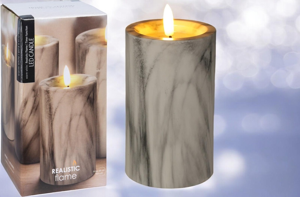 Bougie led 7.5x12.5cm blanc