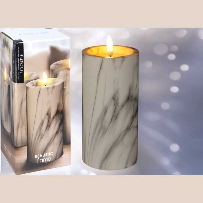 Bougie led 7.5x15cm blanc