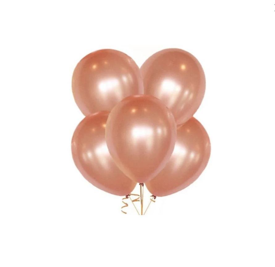 Ballon uni nacré rose gold x 30