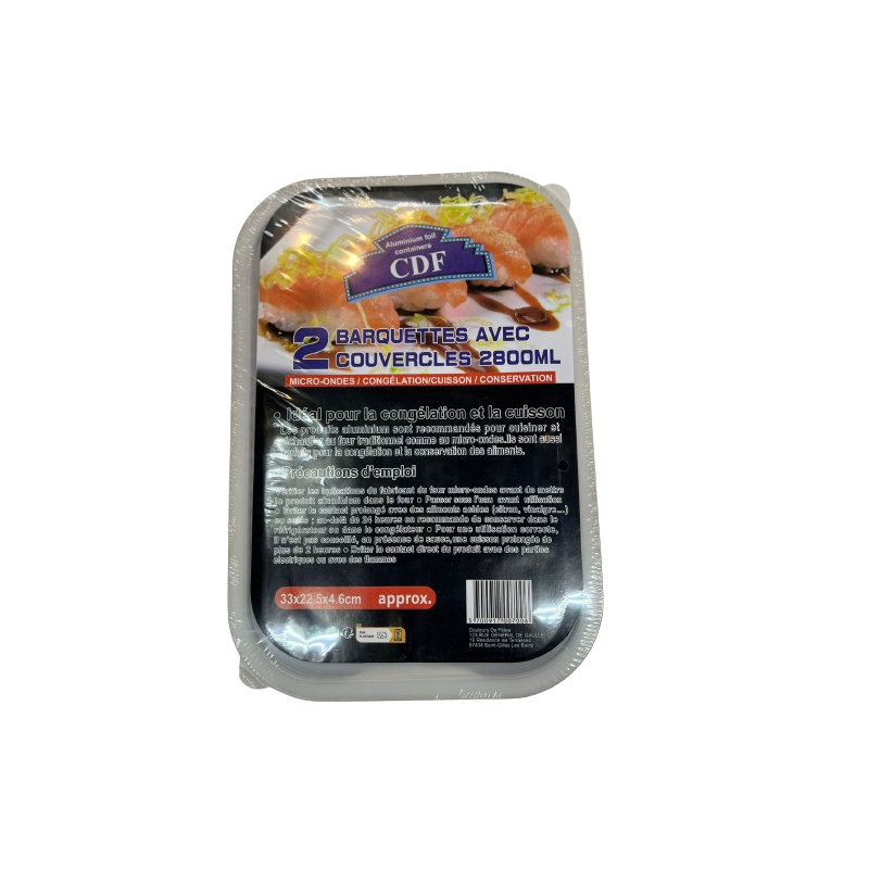 Barquettes alu mo couv pp x2