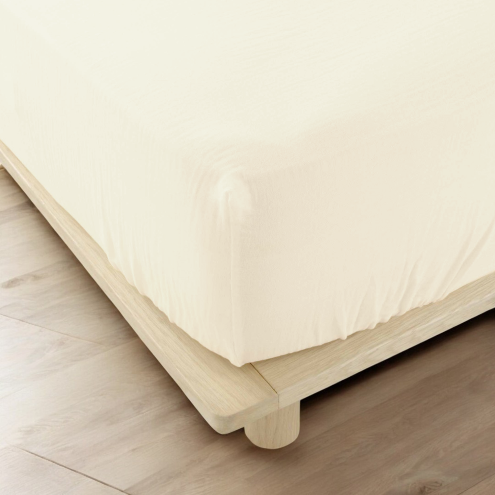 Drap housse 180x200 grege gaze de coton celestia