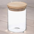Bocal verre en bois  hermetique 0.6l