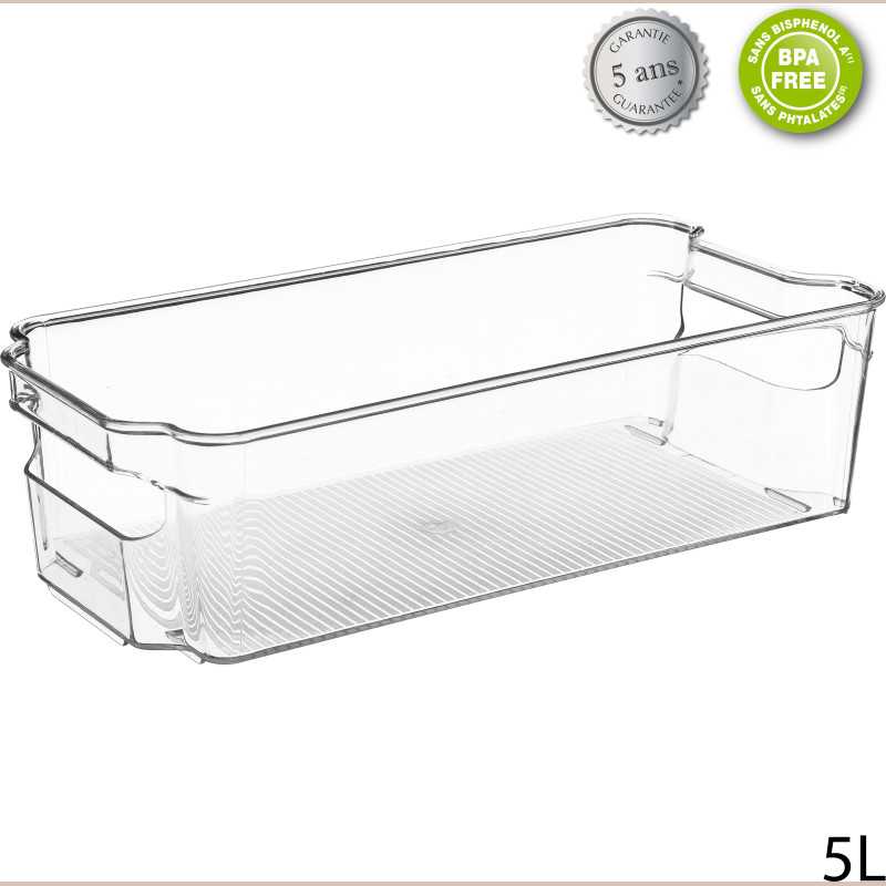 Bac rangement frigo en PET 5L SF  