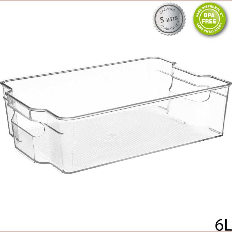 Bac rangement frigo en PET 6L SF  