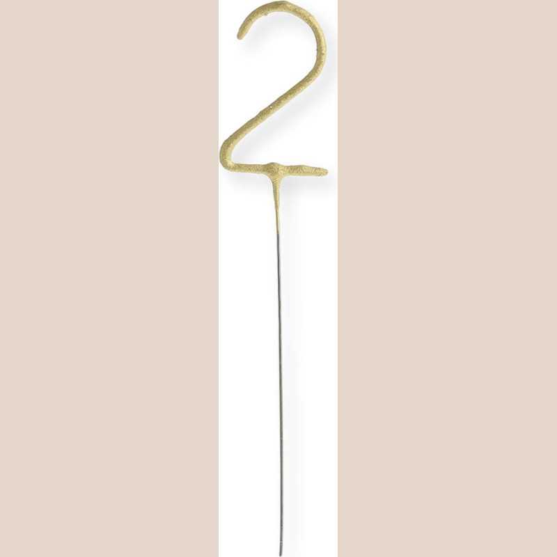 Bougie chiffre scintillante 02