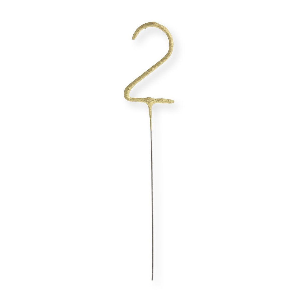 Bougie chiffre scintillante 02