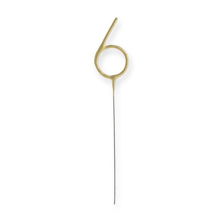 Bougie chiffre scintillante 06