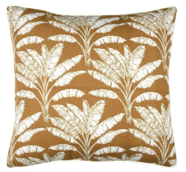 Cocotier coussin 50x50 moutarde