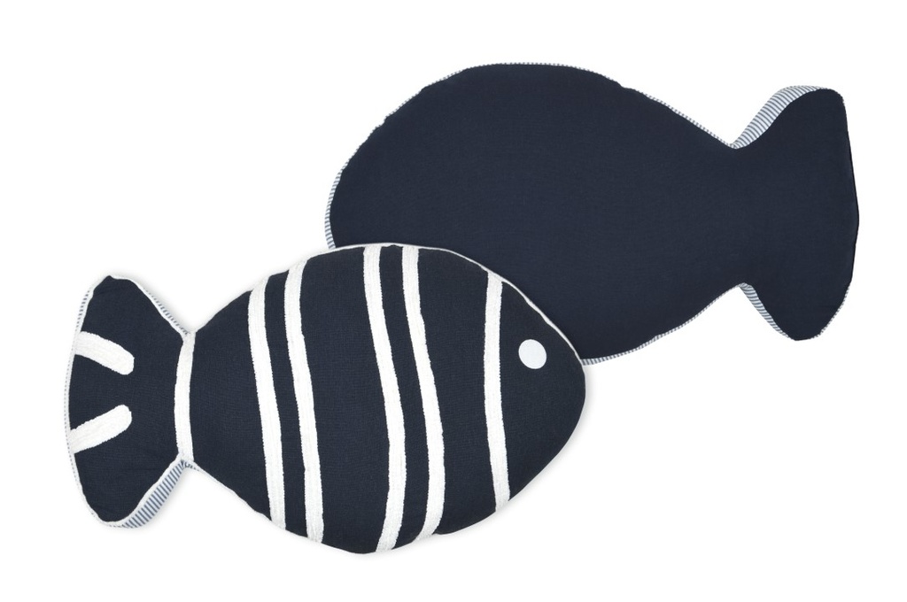 Escale coussin poisson 50cmmarine 