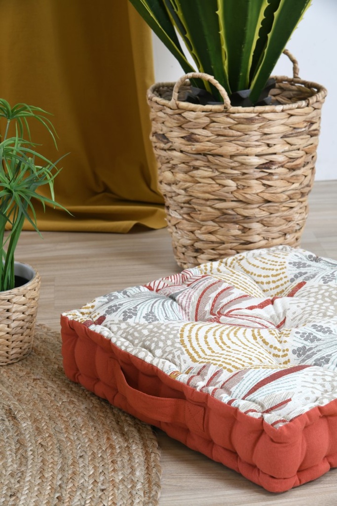 Aswan coussin sol 45x45x10multicolore 