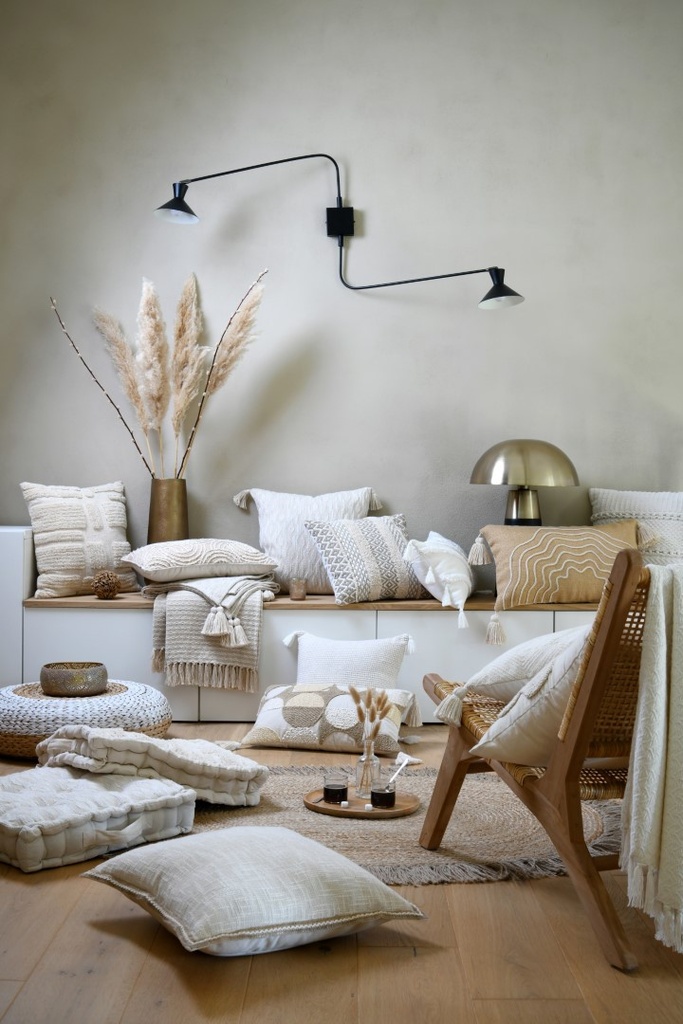 Balma coussin sol 3 - 45x45x10 ecru