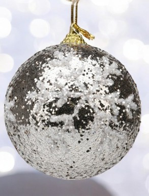 Boule de noël doré en polystyrène 8 cm 