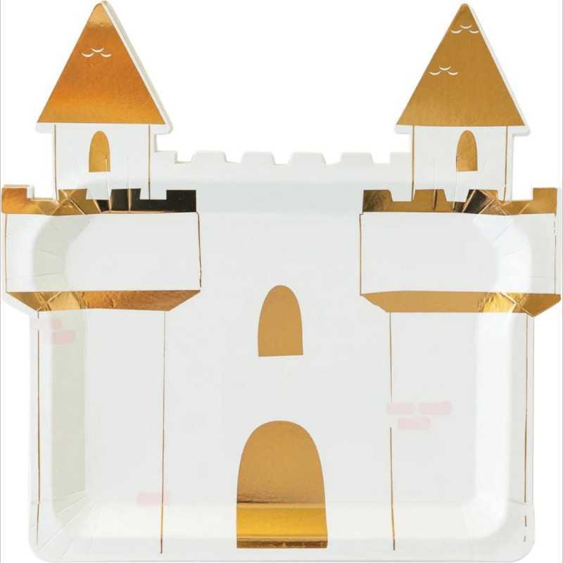 Assiettes "château" x10