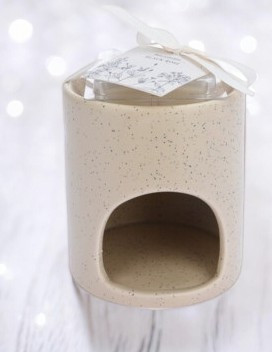 Brûleur à huile avec cire parfumée "rose"