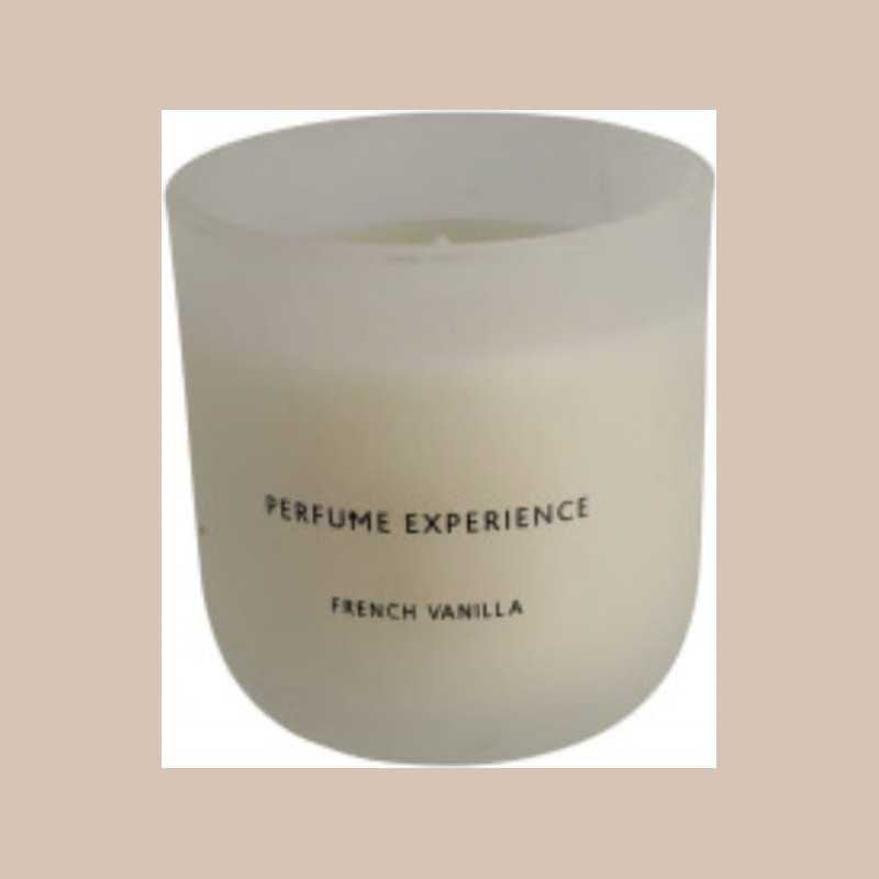 Bougie parfumée dans verre-blanc
