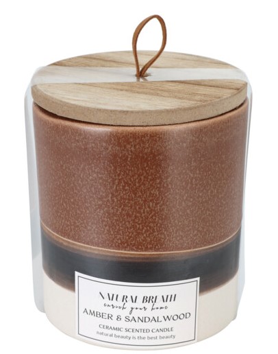  bougie rouge noir amber sandalwood 11cm