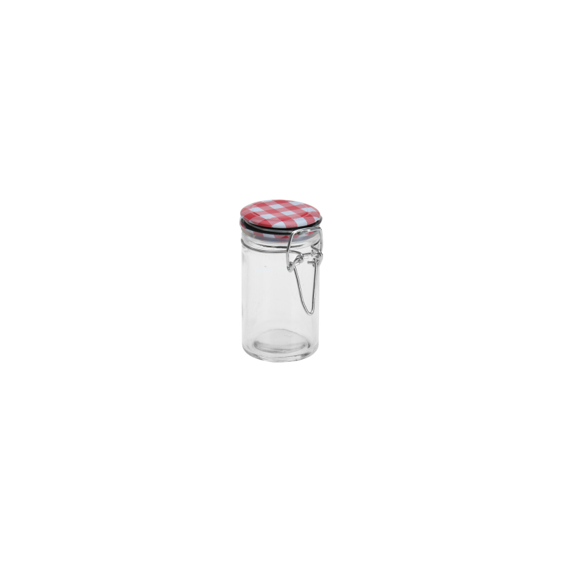 Pot en verre avec couvercle rond