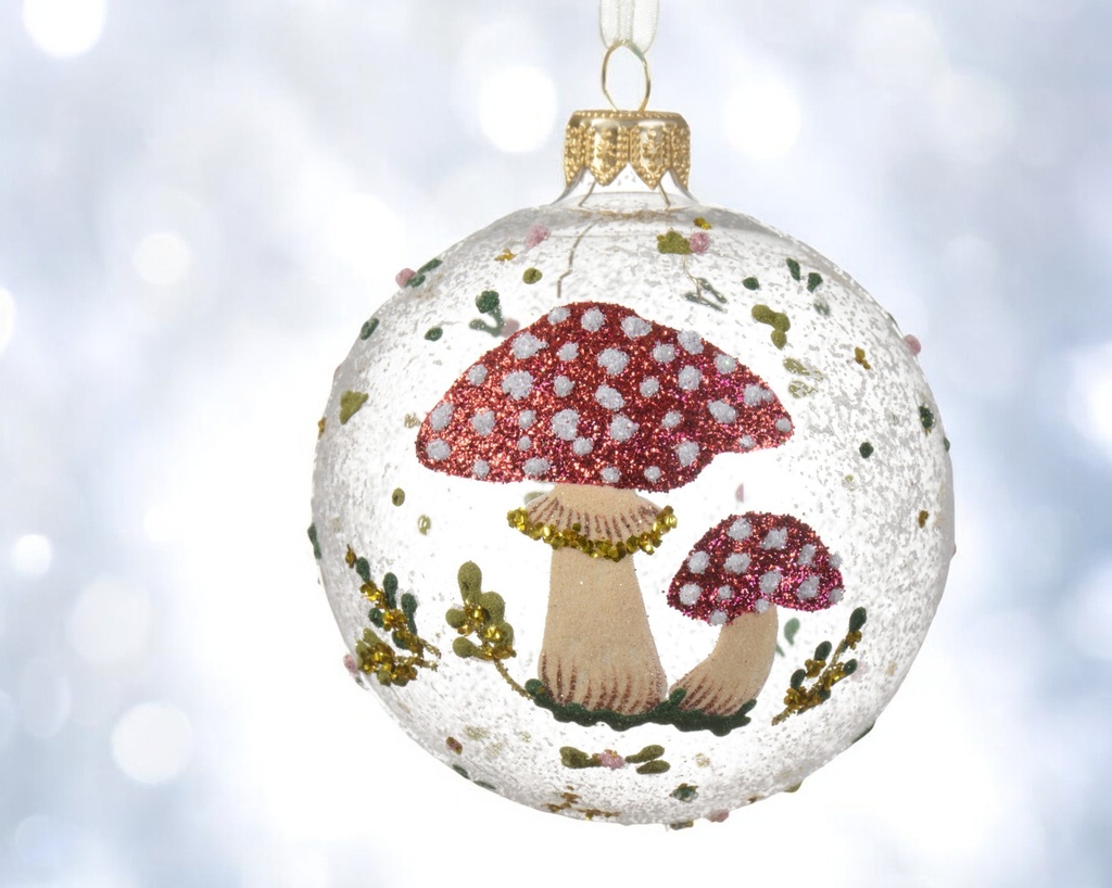 Boule verre translucide champignon 