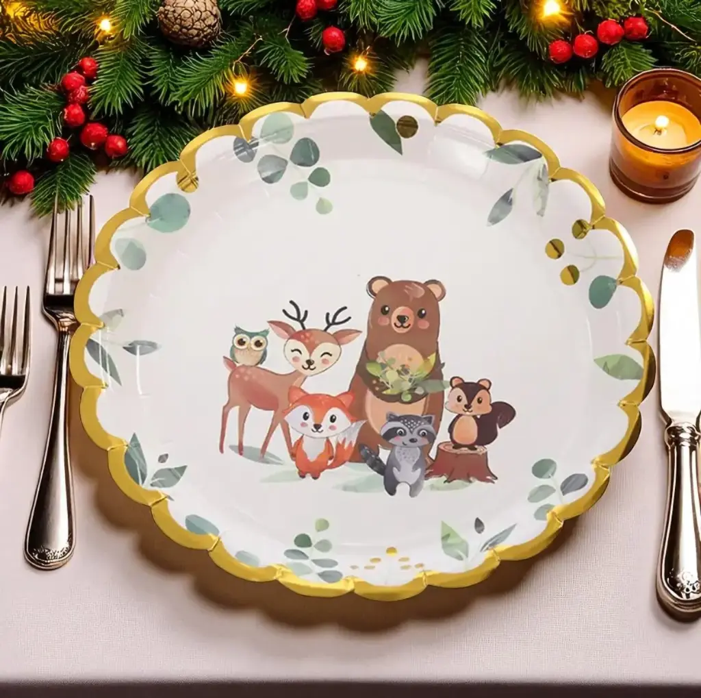 Assiettes kids nature x12