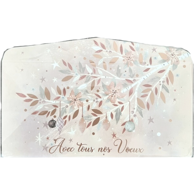 Enveloppe noel rose x10
