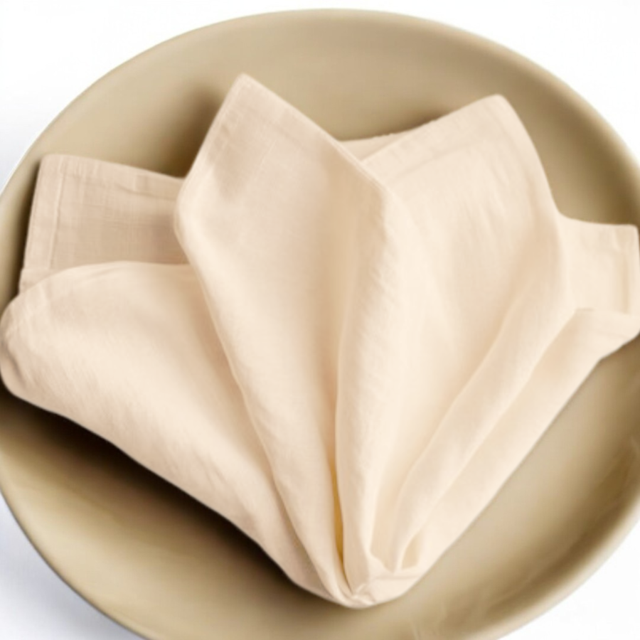 Serviette 40x40 x3 sable gaze de coton celestia