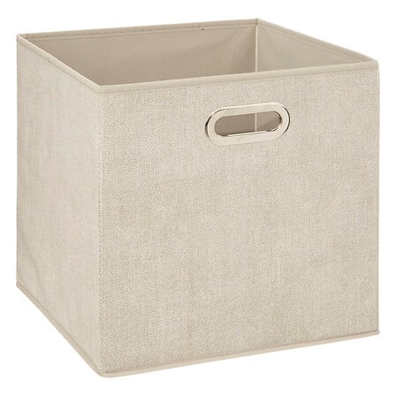 Boîte rangement 31x31 beige chiné  